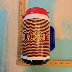 Whirley MM-24 Summer Lovin Insulated Plastic‎ Mug 24oz Retro USA Travel Tumbler
